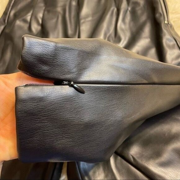 NWT ZARA EXTRA LONG FAUX LEATHER LEGGINGS - Picture 13 of 16